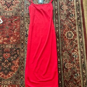 Pretty Little Things NWT red strappy midi dress, size 10